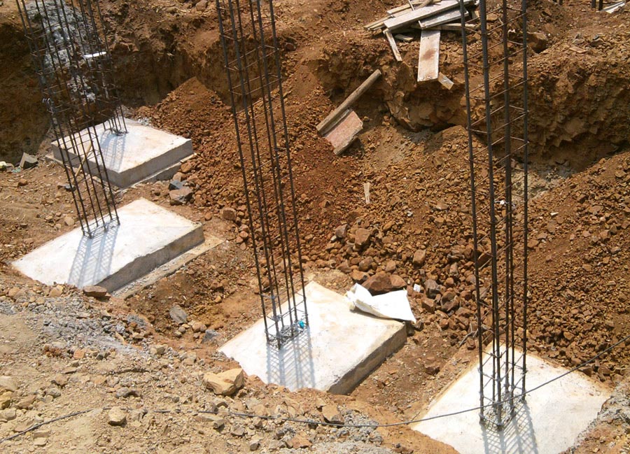 individual footing concrete foundation in Suffolk
