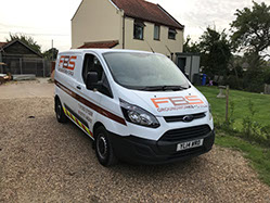 FBS Service Van on norfolk construction site